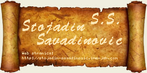 Stojadin Savadinović vizit kartica